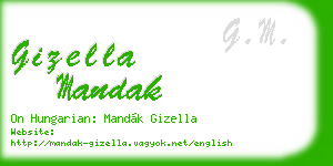 gizella mandak business card
